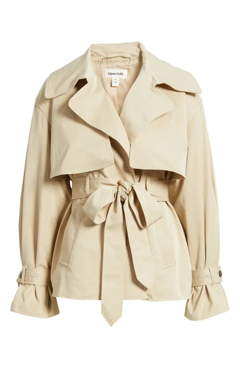 Exaggerated Crop Trench Coat | Nordstrom