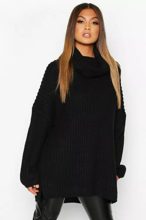 Chunky Oversized Boyfriend Sweater | Boohoo.com (US & CA)