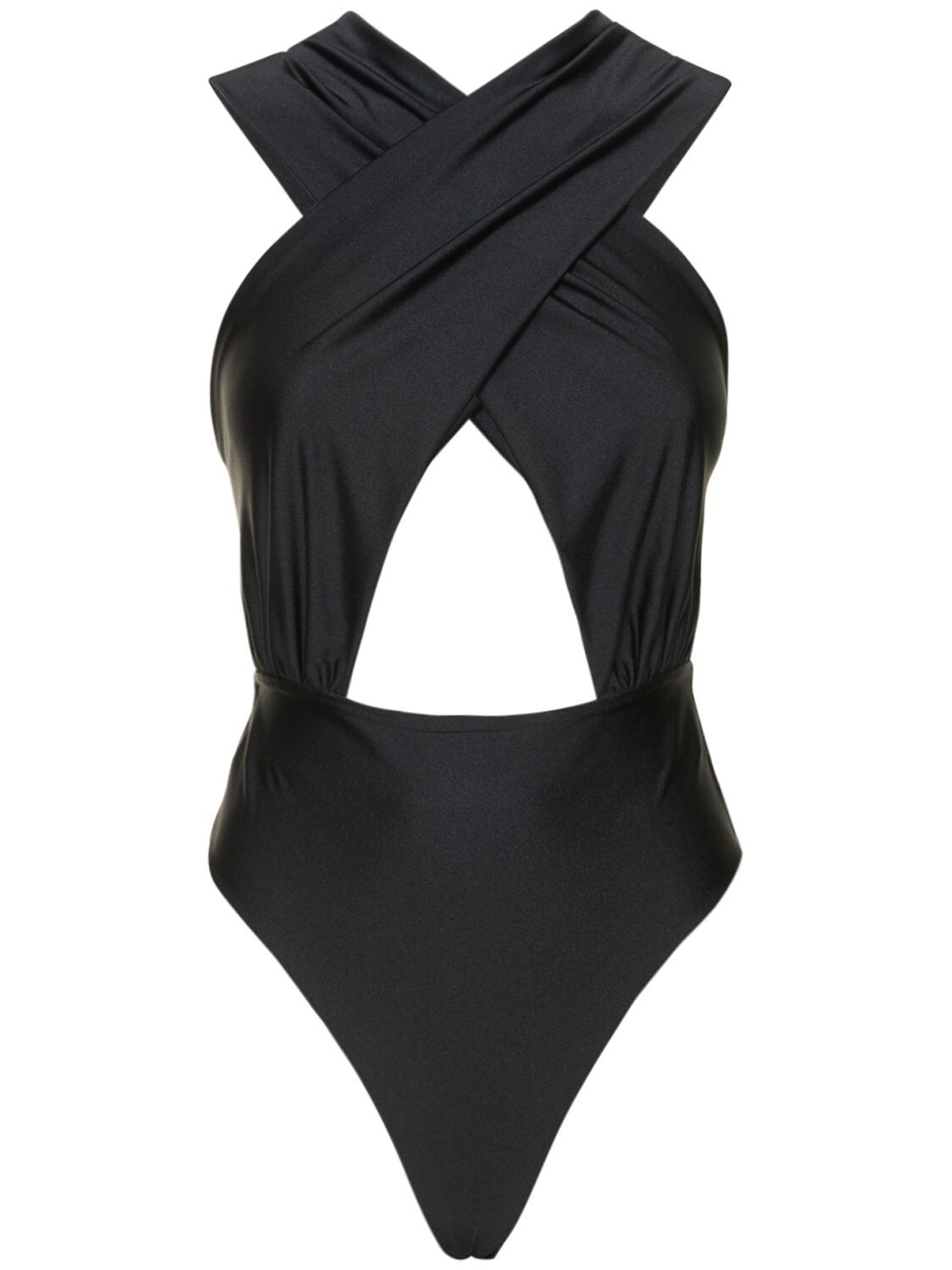 The Andamane - Cutout stretch bodysuit - Black | Luisaviaroma | Luisaviaroma