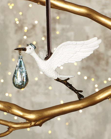 Michael Aram Blue Stork Ornament | Neiman Marcus