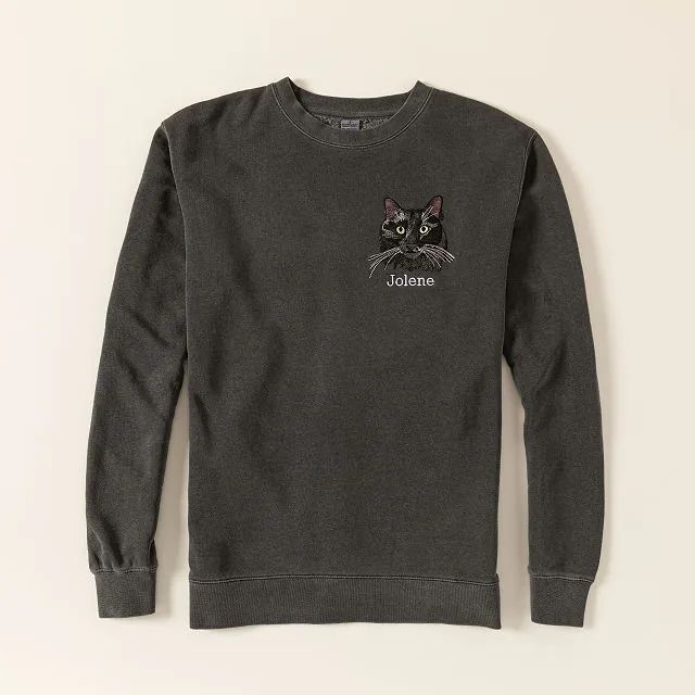 Custom Pet Embroidered Sweatshirt | UncommonGoods