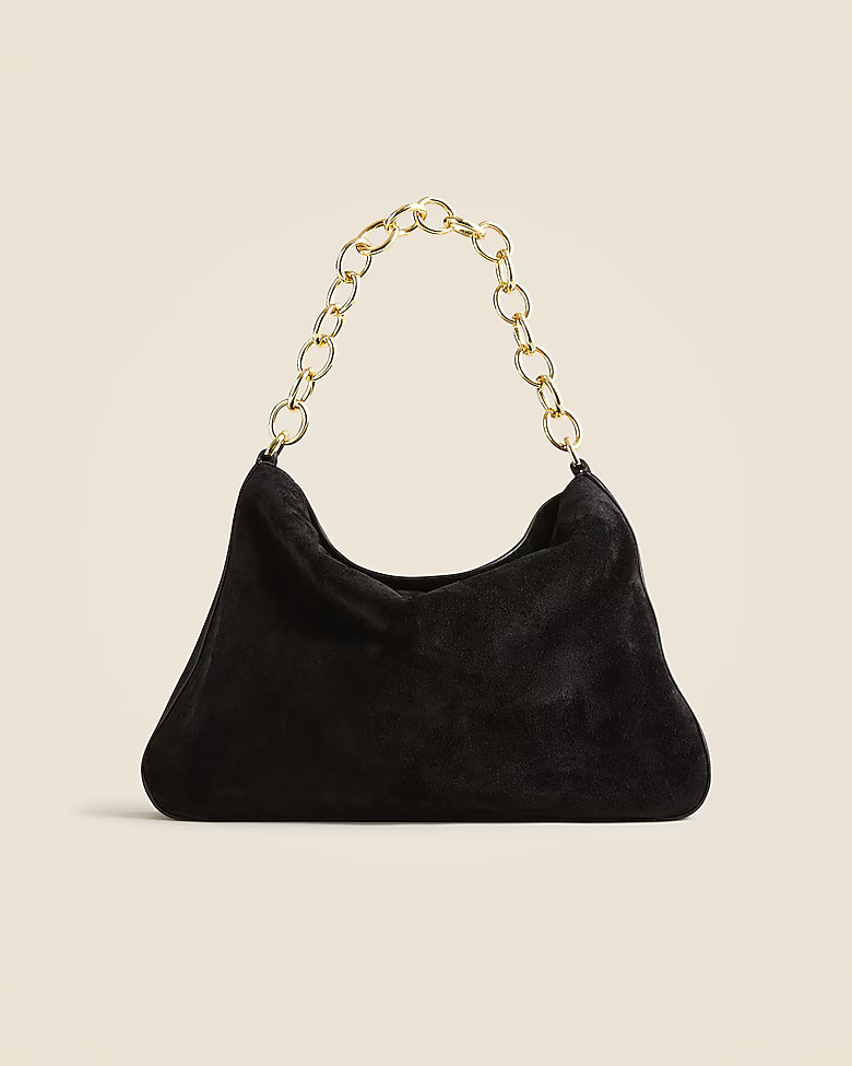 Berkeley chainlink shoulder bag in suede | J. Crew US