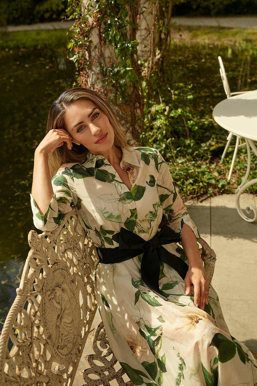 Lydia Millen Spring Floral Silk Cotton Woven Shirt Dress | Karen Millen US