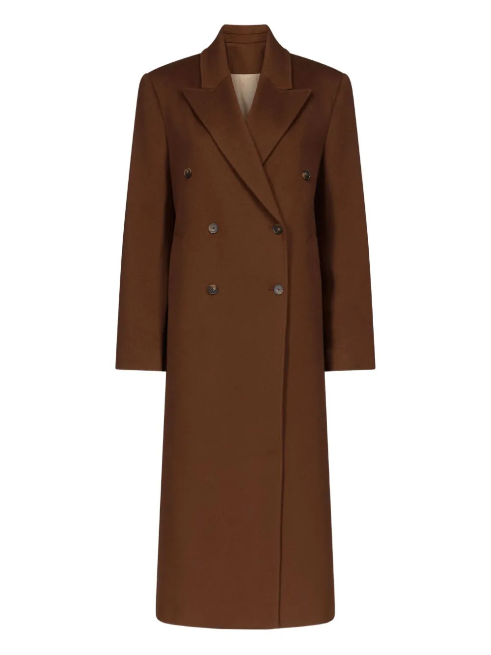 LouLou De Saison Peak Lapel double-breasted Coat | Brown | FARFETCH | Farfetch Global