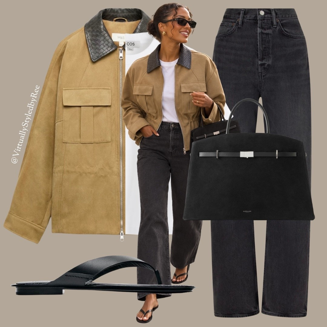 Trending alert 🚨 This M&S jacket = Bottega energy without the price tag. Paired with black denim and a white tee for the easiest fall outfit formula.

#LTKuk #LTKeurope #LTKautumn