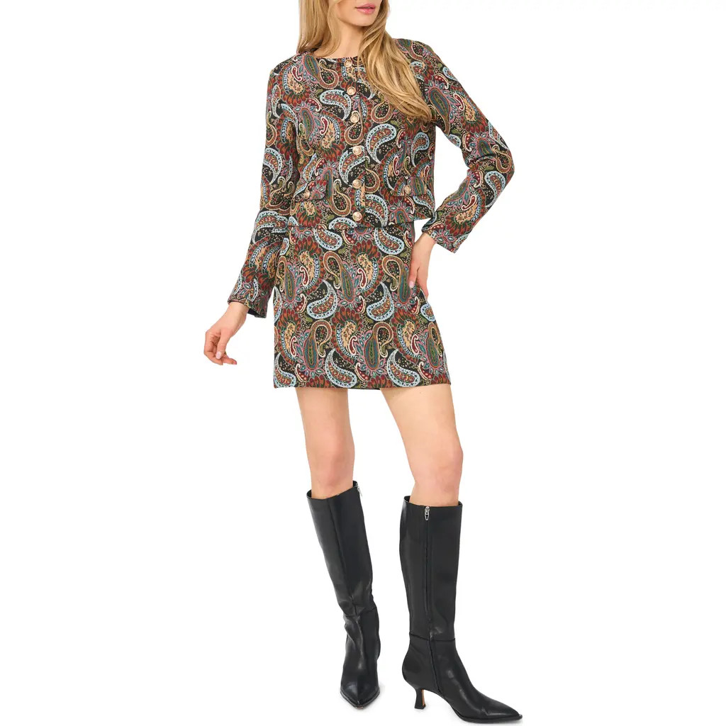 Halogen® Paisley Collarless Jacket in Classic Navy at Nordstrom Rack, Size 4 | Nordstrom Rack
