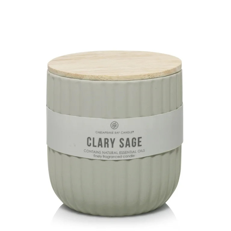 Chesapeake Bay Candle Minimalist Collection Clary Sage - 10.1oz Soft-Touch Medium Ribbed Jar Cand... | Walmart (US)