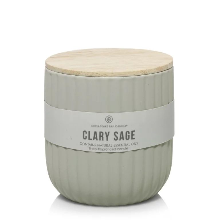 Chesapeake Bay Candle Minimalist Collection Clary Sage - 10.1oz Soft-Touch Medium Ribbed Jar Cand... | Walmart (US)