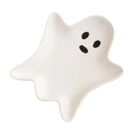 SUSHANG Halloween-Themed Ghost Shape Ceramic Decorative Dish - Multi-functional Ghost Serving Tray for Jewelry Storage, Candy Bowl & Countertop Decor | Walmart (US)