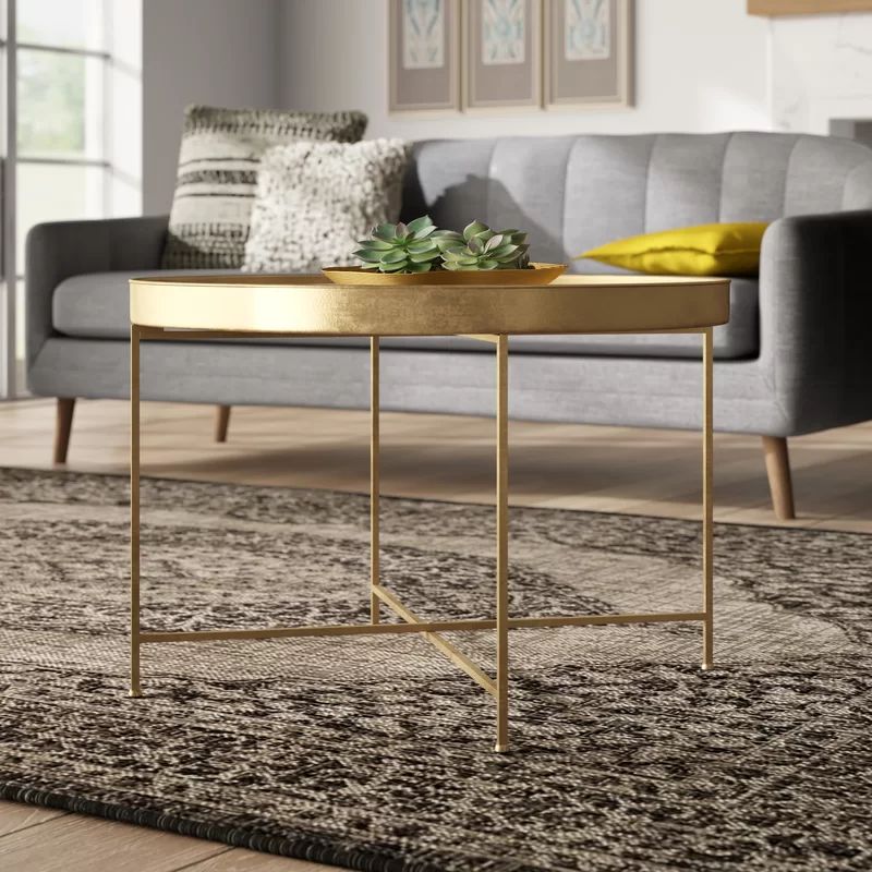 Alvis Lift Top Cross Legs Coffee Table | Wayfair Professional