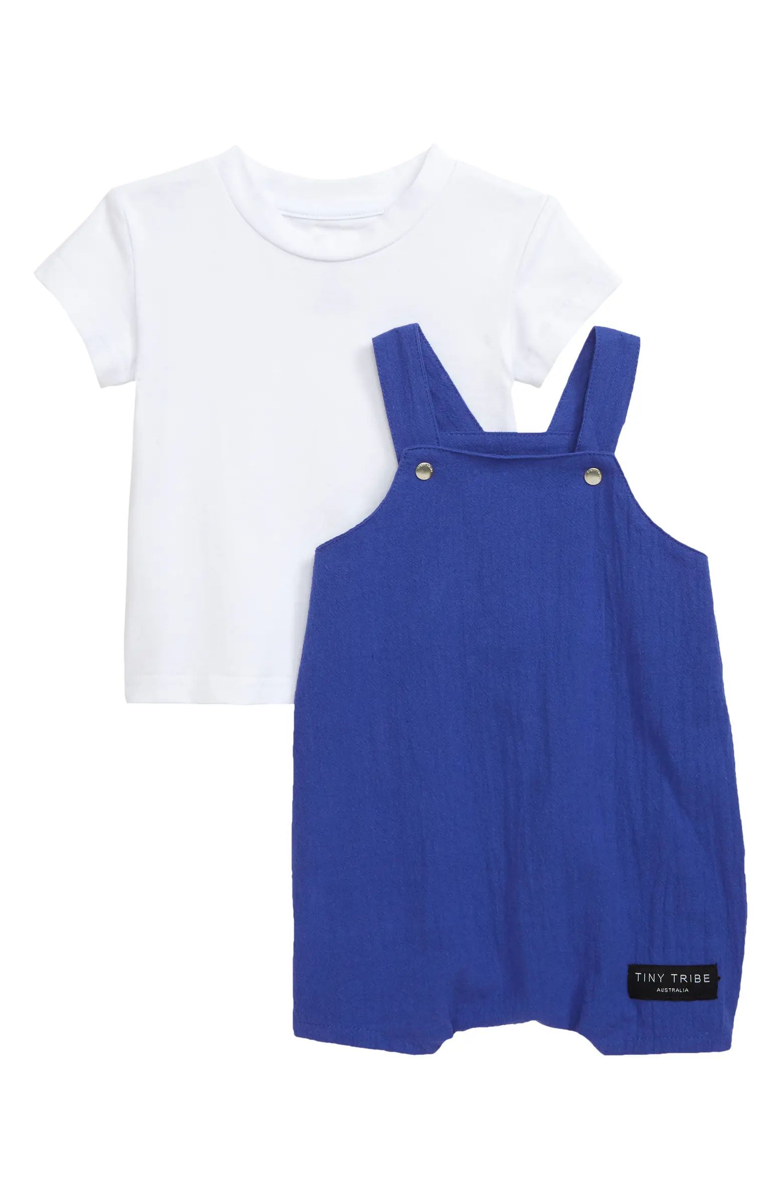 T-Shirt & Balloon Short Overalls Set | Nordstrom