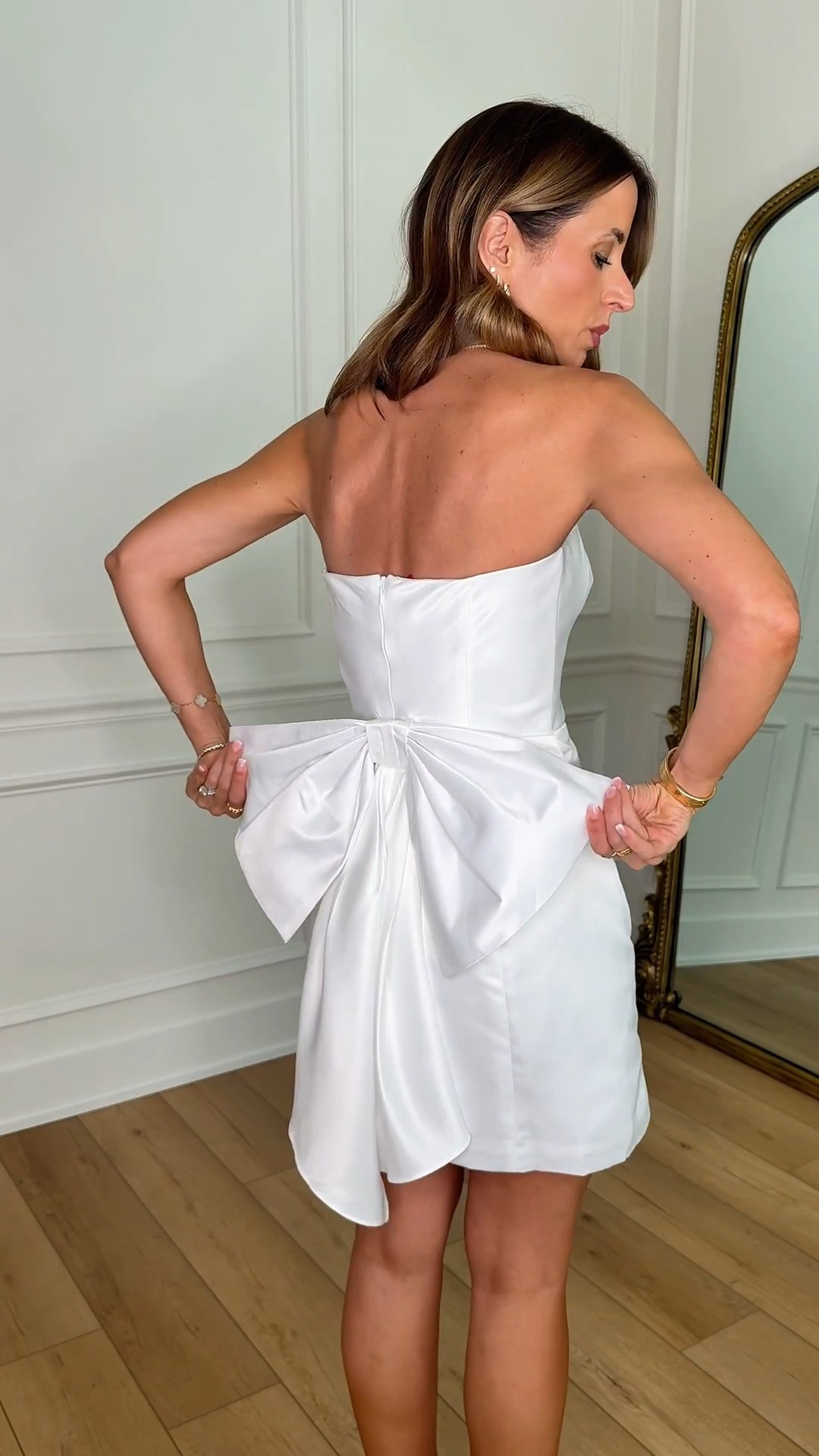 White dresses. Bride to be. White dresses for brides. Bow back mini dress in XS. Rehearsal dinner dress. Reception dress. Bridal shower dress. Bachelorette party dress. White lace midi dress. Vow renewal dress. Shoes are TTS.

#LTKootd #LTKWedding #LTKTravel