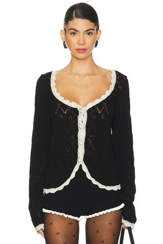 Adelene Cardigan in Black Cream Combo | Revolve Clothing (Global)