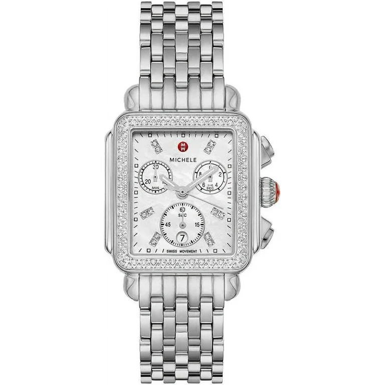 Michele Deco Stainless Steel Diamond Women's Watch MWW06A000775 | Walmart (US)