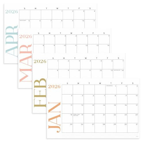 S&O Modern Large Desk Calendar from January 2026-June 2027 - Tear-Away Table Calendar 2026-2027 - Desktop Blotter - Academic Desk Planner - Desk Pad Large - 11x17in | Amazon (US)