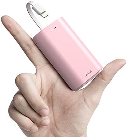 iWALK Portable Charger 9000mAh Ultra-Compact Power Bank with Built-in Cable, External Battery Pack C | Amazon (US)