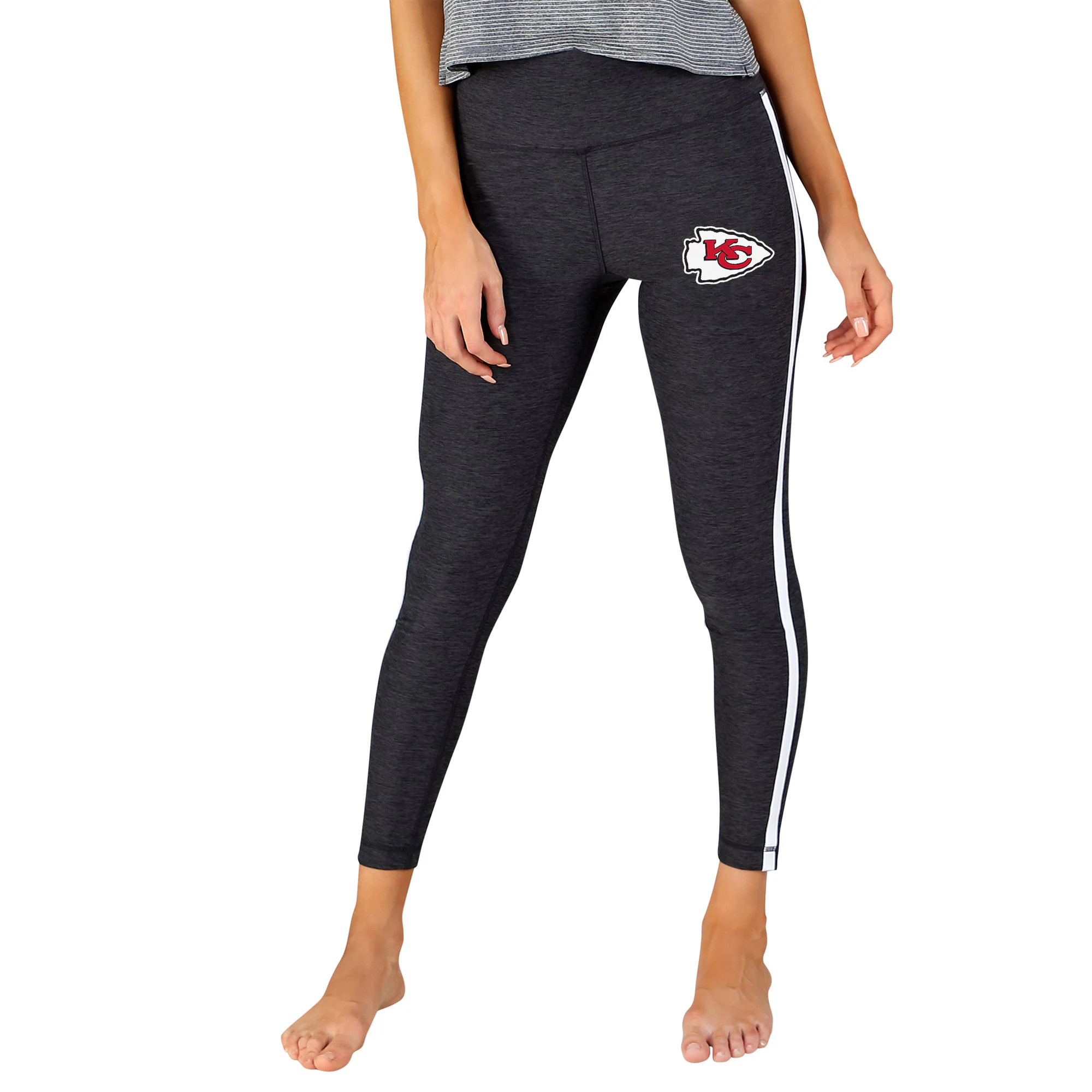 Kansas City Chiefs Concepts Sport Women's Centerline Knit Slounge Leggings - Charcoal/White | Fanatics