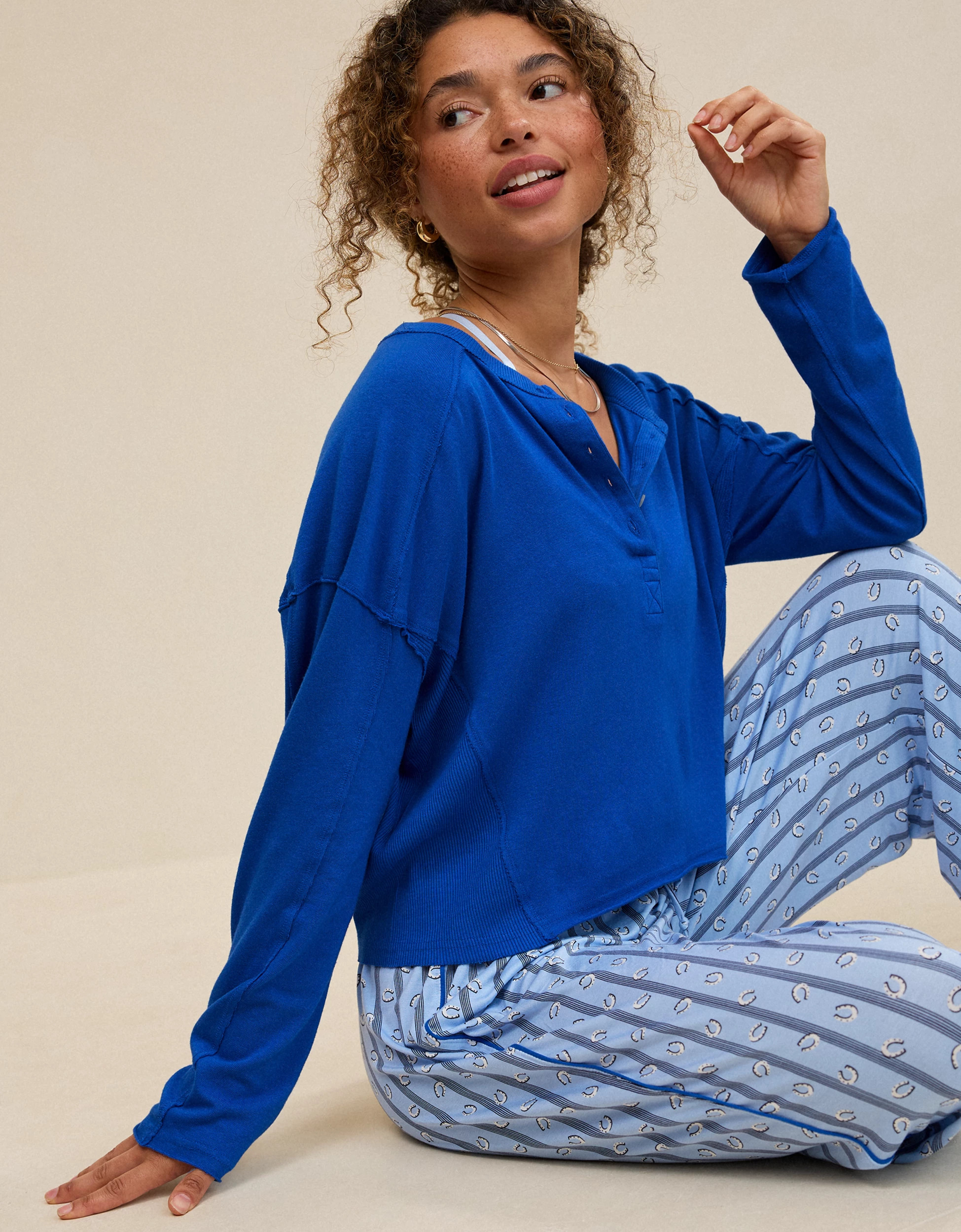 Aerie Happy Snit Henley T-Shirt | Aerie