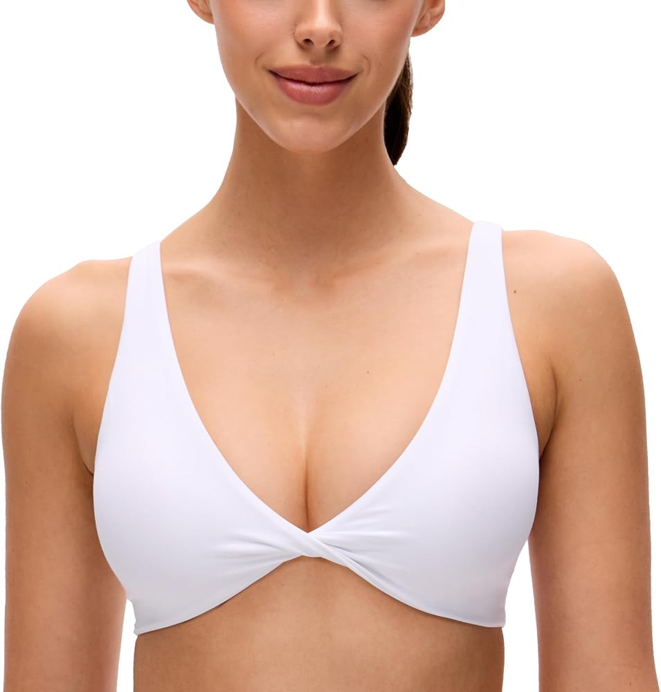 CRZ YOGA Butterluxe Twist Deep V Neck Sports Bra | Amazon (US)