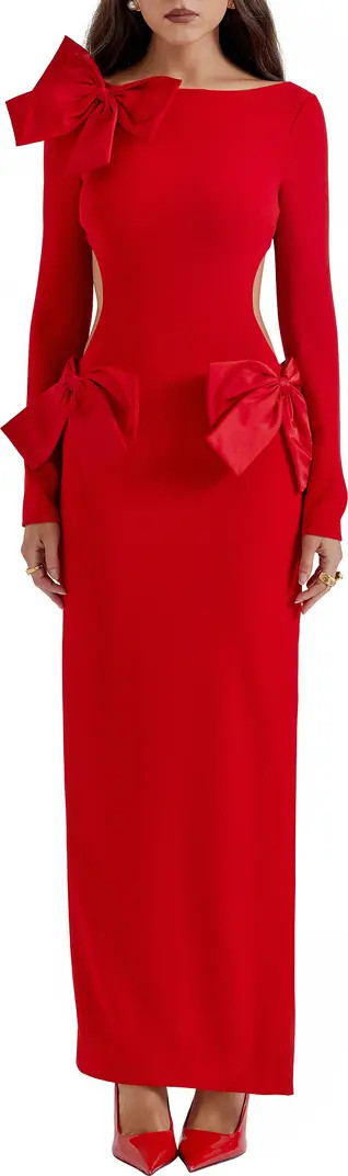 HOUSE OF CB Lavele Long Sleeve Crepe Dress | Nordstrom | Nordstrom