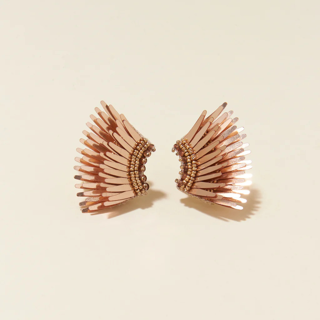 Metallic Mini Madeline Earrings Rose Gold | Mignonne Gavigan