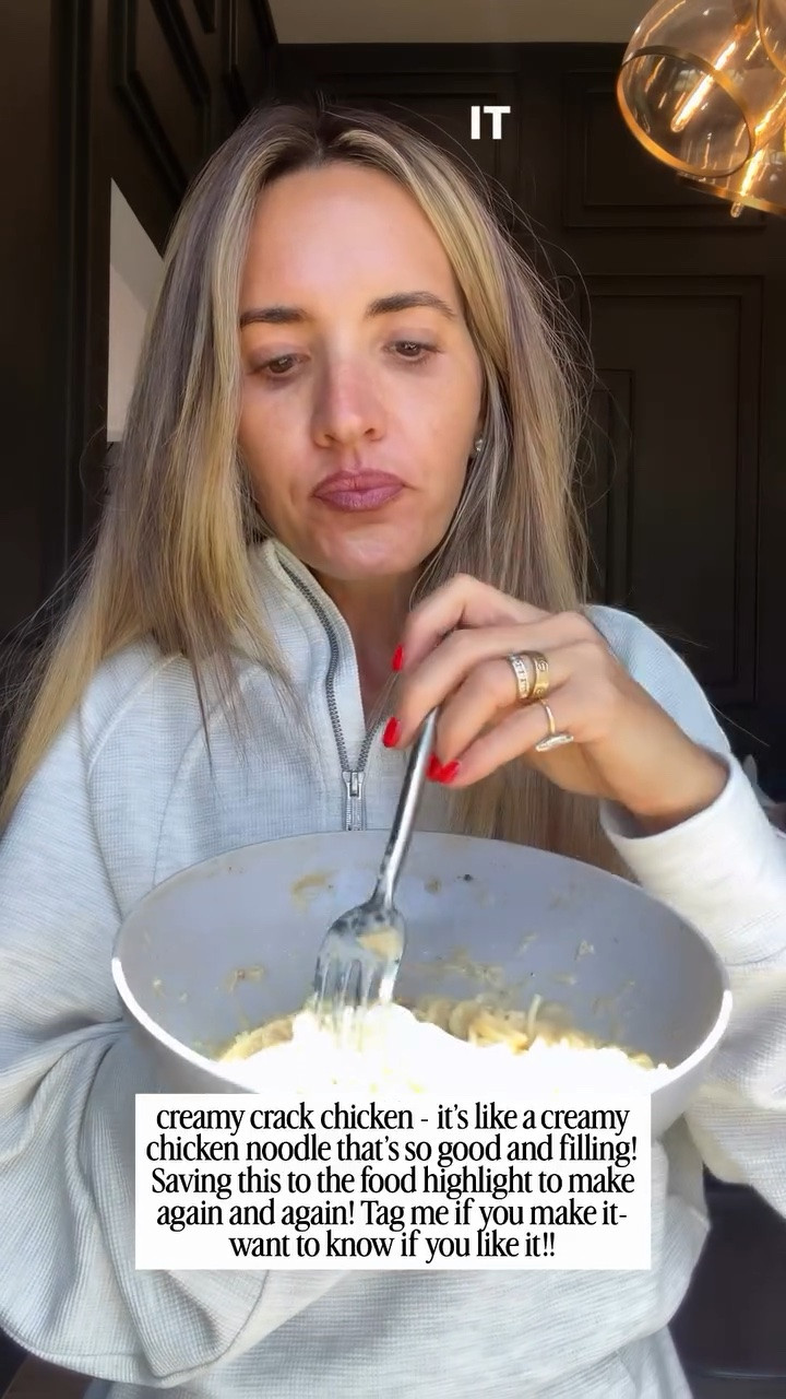 creamy crack chicken - it’s like a creamy chicken noodle that’s so good and filling!
Saving this to the food highlight to make again and again! Tag me if you make it- want to know if you like it!!