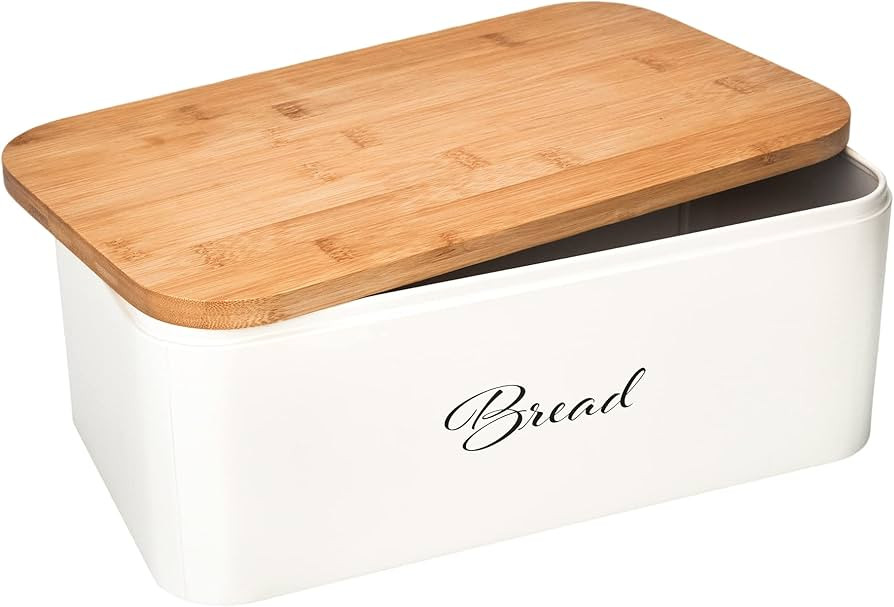 Alhom Bread Box/Keeper/Holder/Bin for Kitchen Counter, Countertop,Corner With Bamboo Cutting Boar... | Amazon (US)