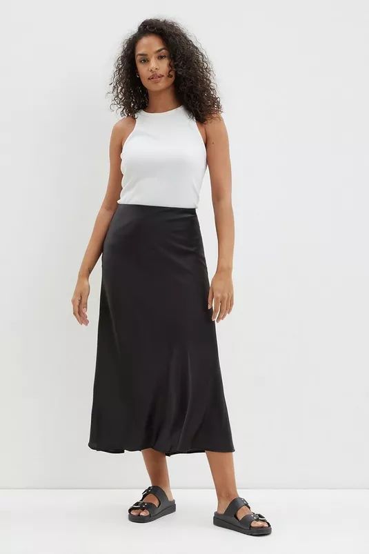 Buy Satin Bias Cut Midaxi Skirt  for GBP 35.00 | Dorothy Perkins UK | Dorothy Perkins (UK)