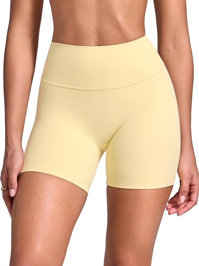 Womens High Waist No Front Seam Scrunch Butt Biker Shorts 5 Inches V-Back Scrunch Booty Gym Worko... | Amazon (US)