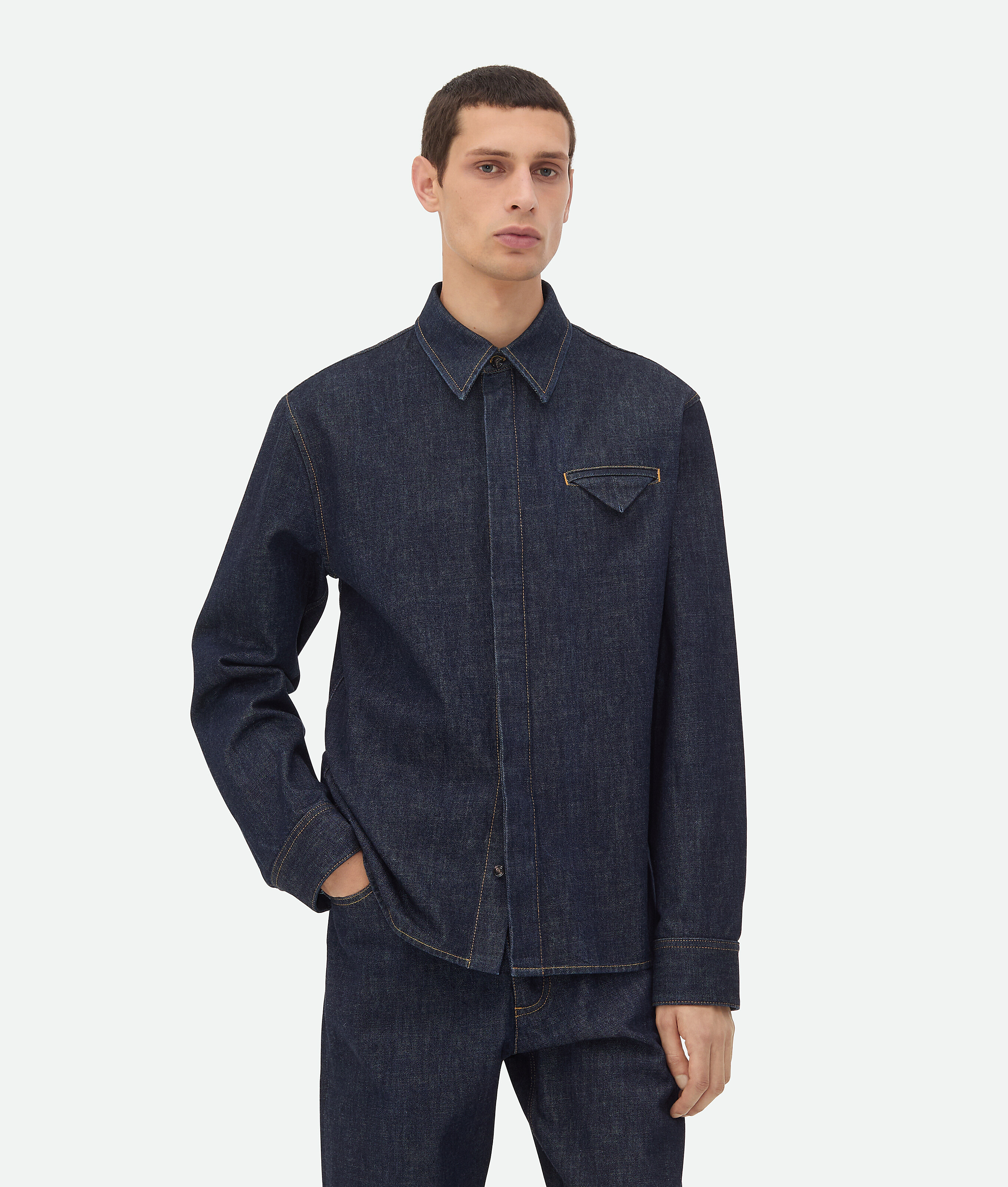 Indigo Denim Shirt - Bottega Veneta | Bottega Veneta