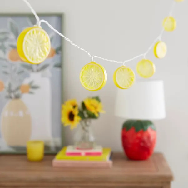 Lemons 10 LED String Lights | Dunelm