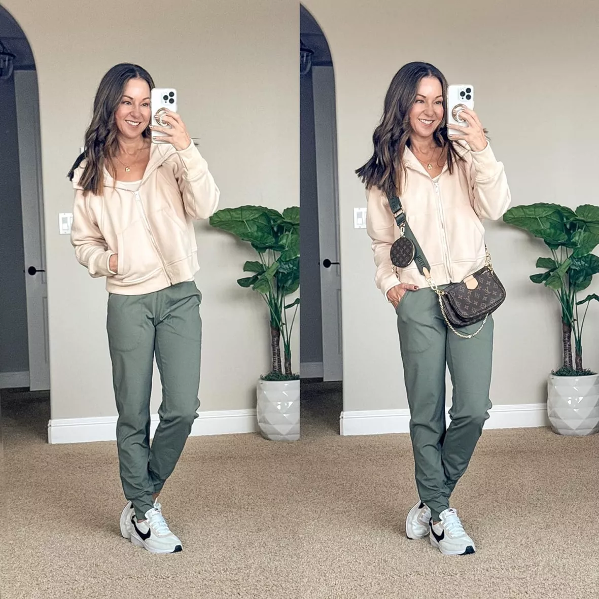 Olive Green Joggers For Fall  Joggers outfit fall, Green joggers outfit, Joggers  outfit women