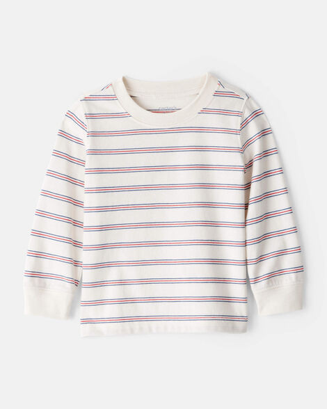 Baby Boy Striped Long-Sleeve Tee - Ivory | Carter's Inc