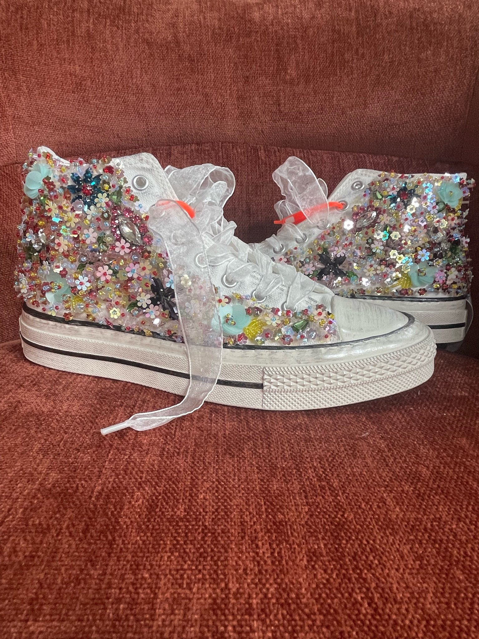 I love shopping and thank God it’s actually part of my job, but it can be a little dangerous for me. But when I buy for myself, I have a love for all things glittery and shiny. These new sneakers are EVERYTHING. Ahem Greg, you can stick with buying the 💎. 
#grwm #freepeople #ootd #kicks #summertime 

#LTKshoecrush #LTKBacktoSchool #LTKFind