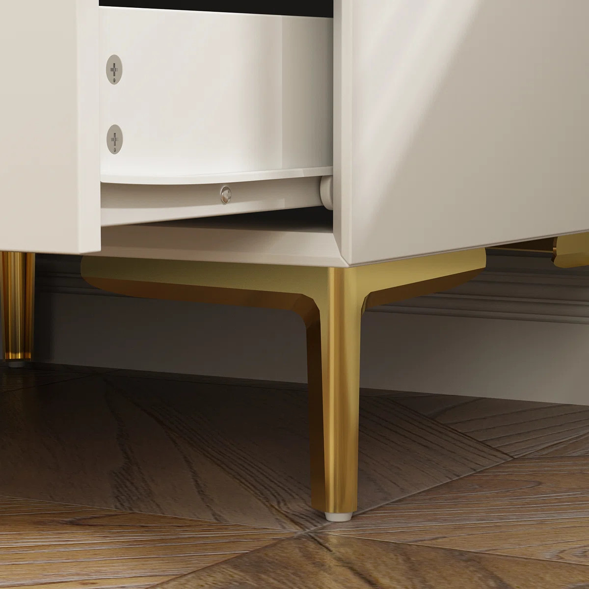 3 - Drawer Nightstand With Metal Legs | Wayfair North America