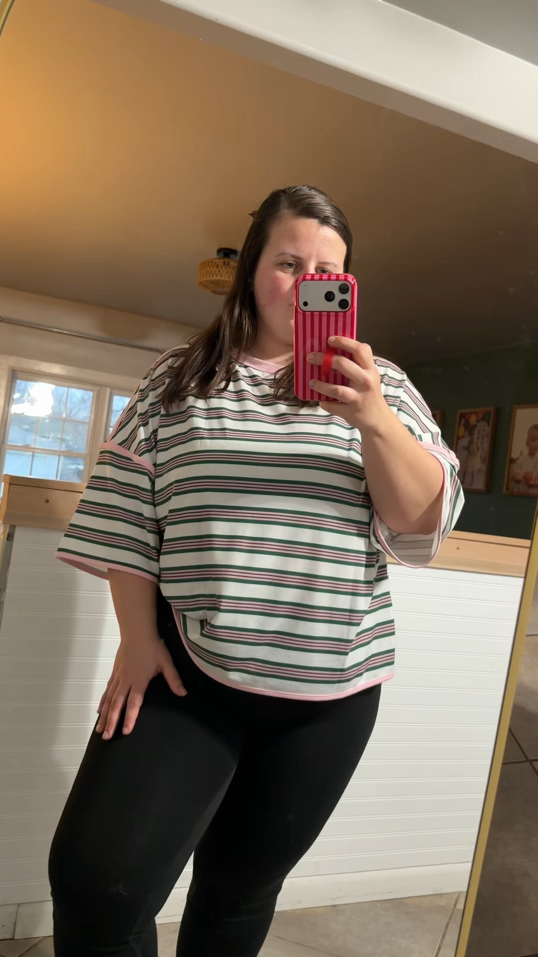 The perfect spring shirt! #spring #womensfashion #moms #outfitideas #boxy #oversized #striped

#LTKgrwm #LTKootd #LTKSpringSale