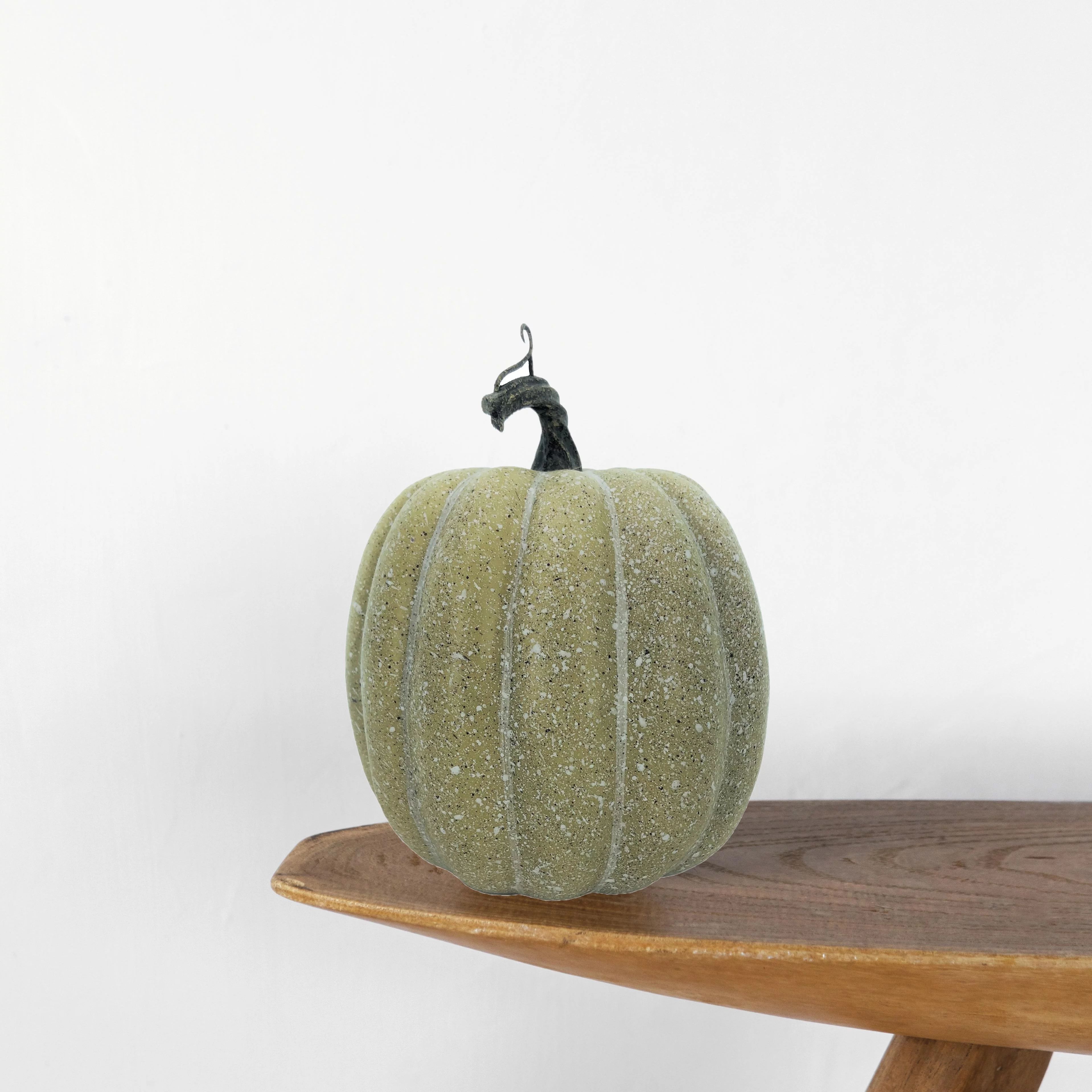 Harvest 6.5 in Small Splatter Tall Green Foam Pumpkin Decoration,  Way to Celebrate | Walmart (US)