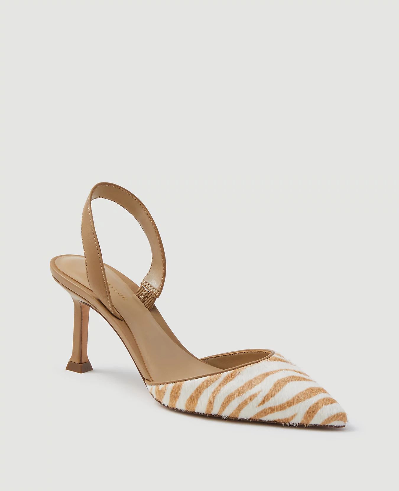 Marta Zebra Print Haircalf Slingback Pumps | Ann Taylor (US)