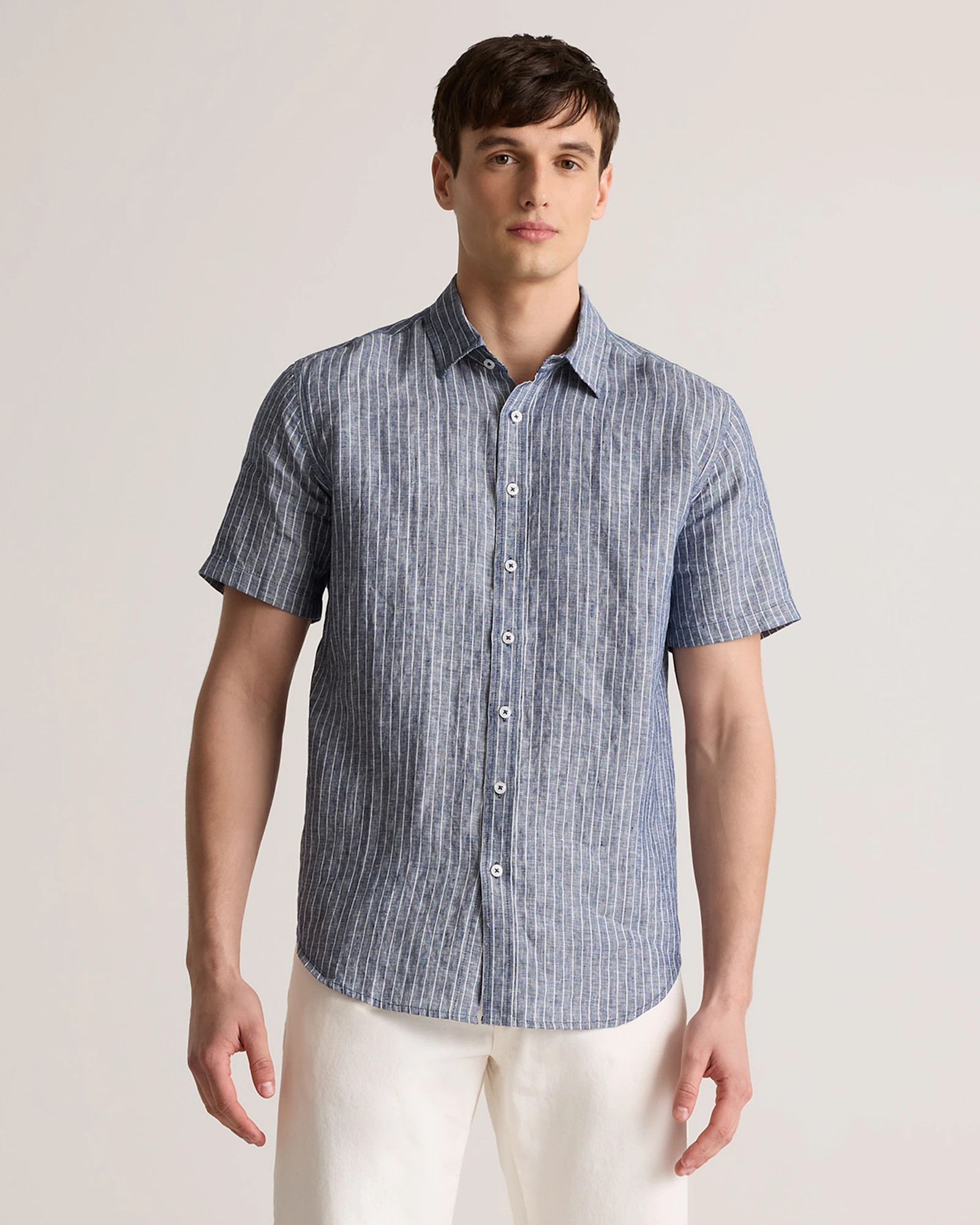 Quince | Men's 100% European Linen Short Sleeve Shirt in Martini Olive, Size XXL | Quince