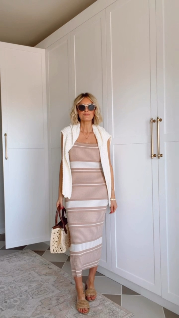 This knit midi dress is so comfortable, and I love the stripes to make it a bit more interesting! Wearing size M! This would also be a great dress for someone who’s pregnant!

Loverly Grey, summer dress, closet staples, cardigan, Amazon 

#LTKSeasonal