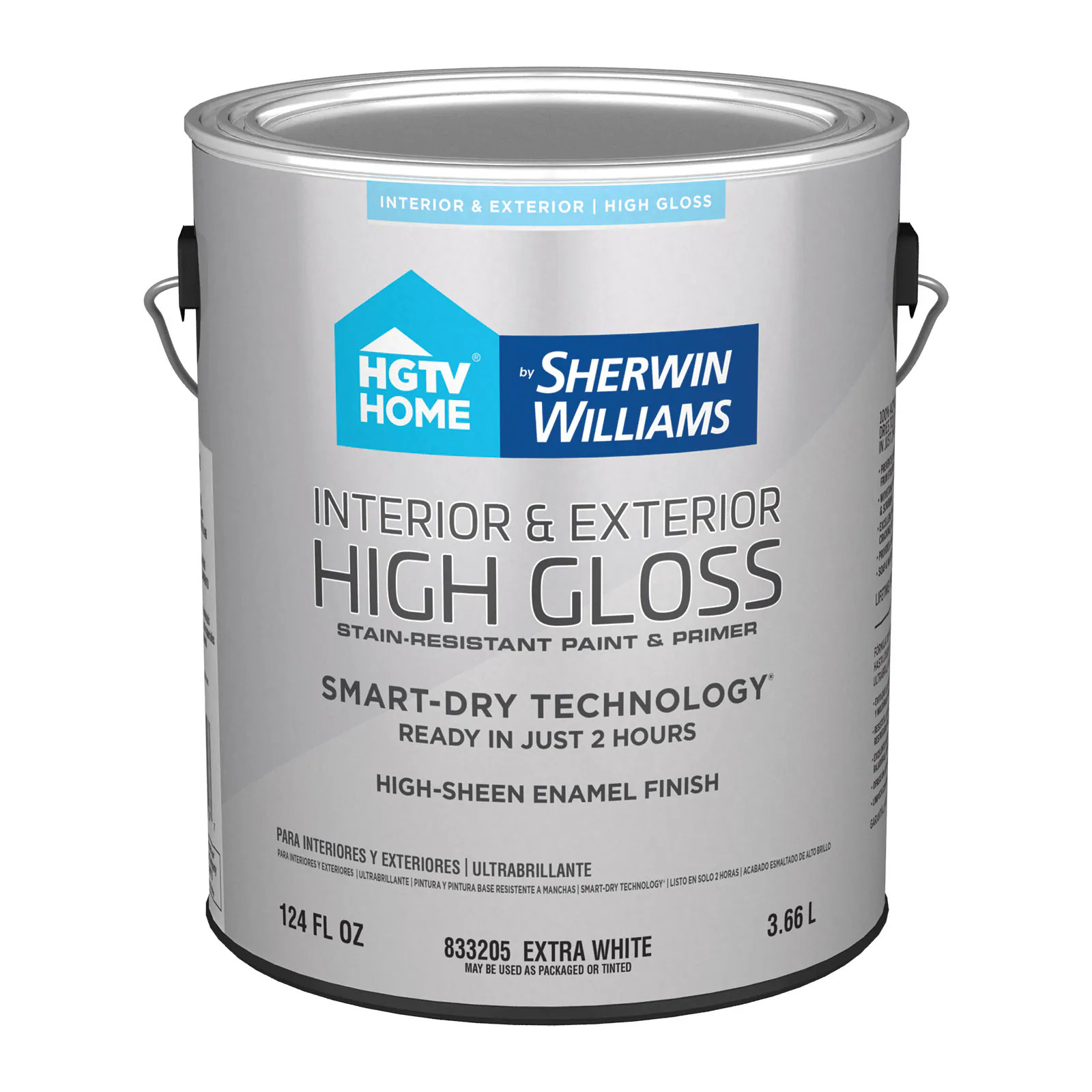 HGTV HOME by Sherwin-Williams High-gloss Extra White Water-based Interior/Exterior Door and Trim Paint ( 1-gallon ) | GL0037002-16 | Lowe's