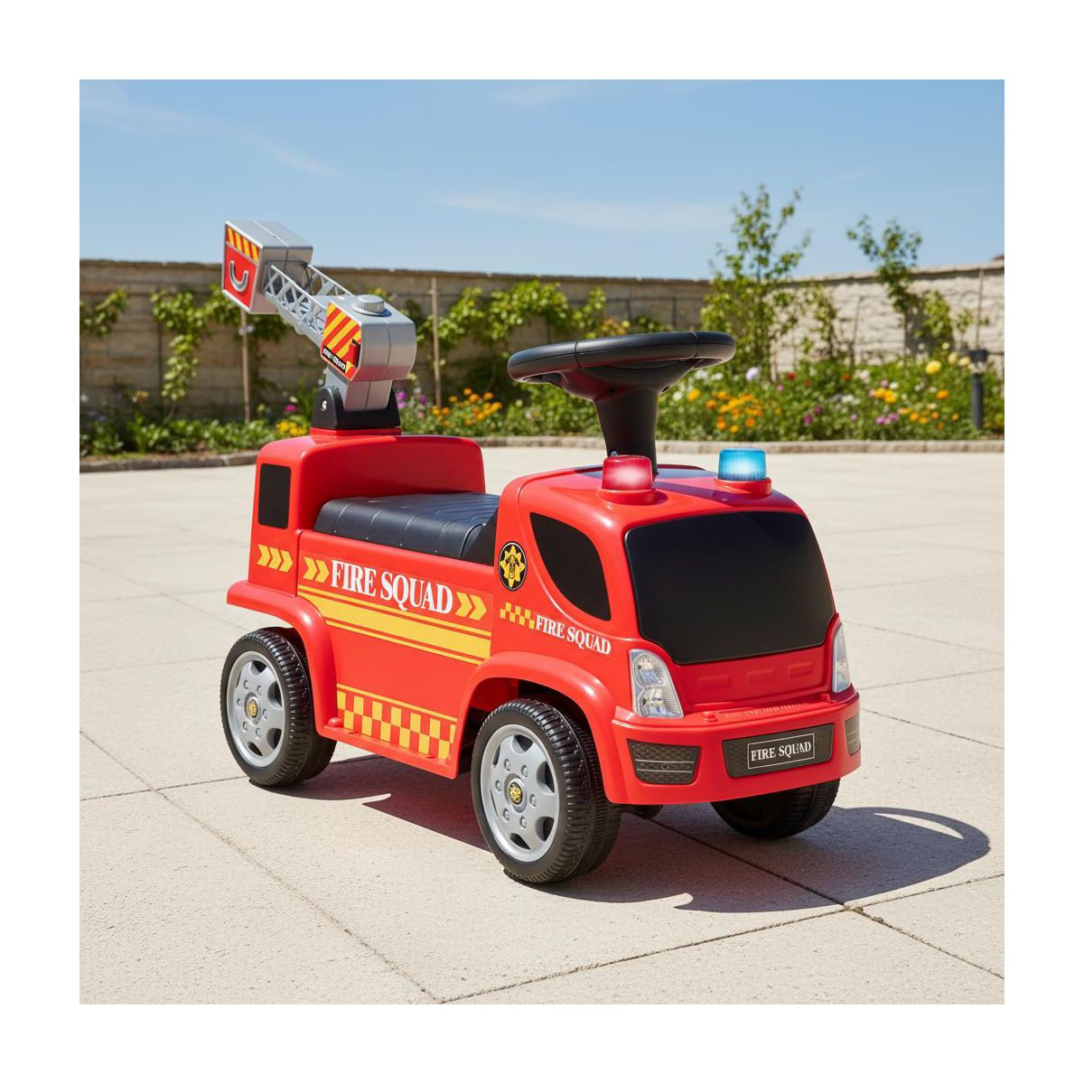 Gymax Kids Ride On Fire Truck Ride On Push Car w/ Ladder Bubble Maker Headlights Siren Sounds & M... | Target
