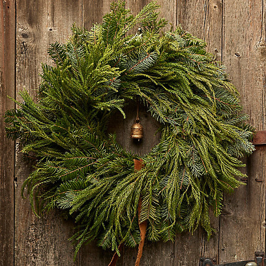 Fresh Cryptomeria + Noble Fir Wreath | Terrain