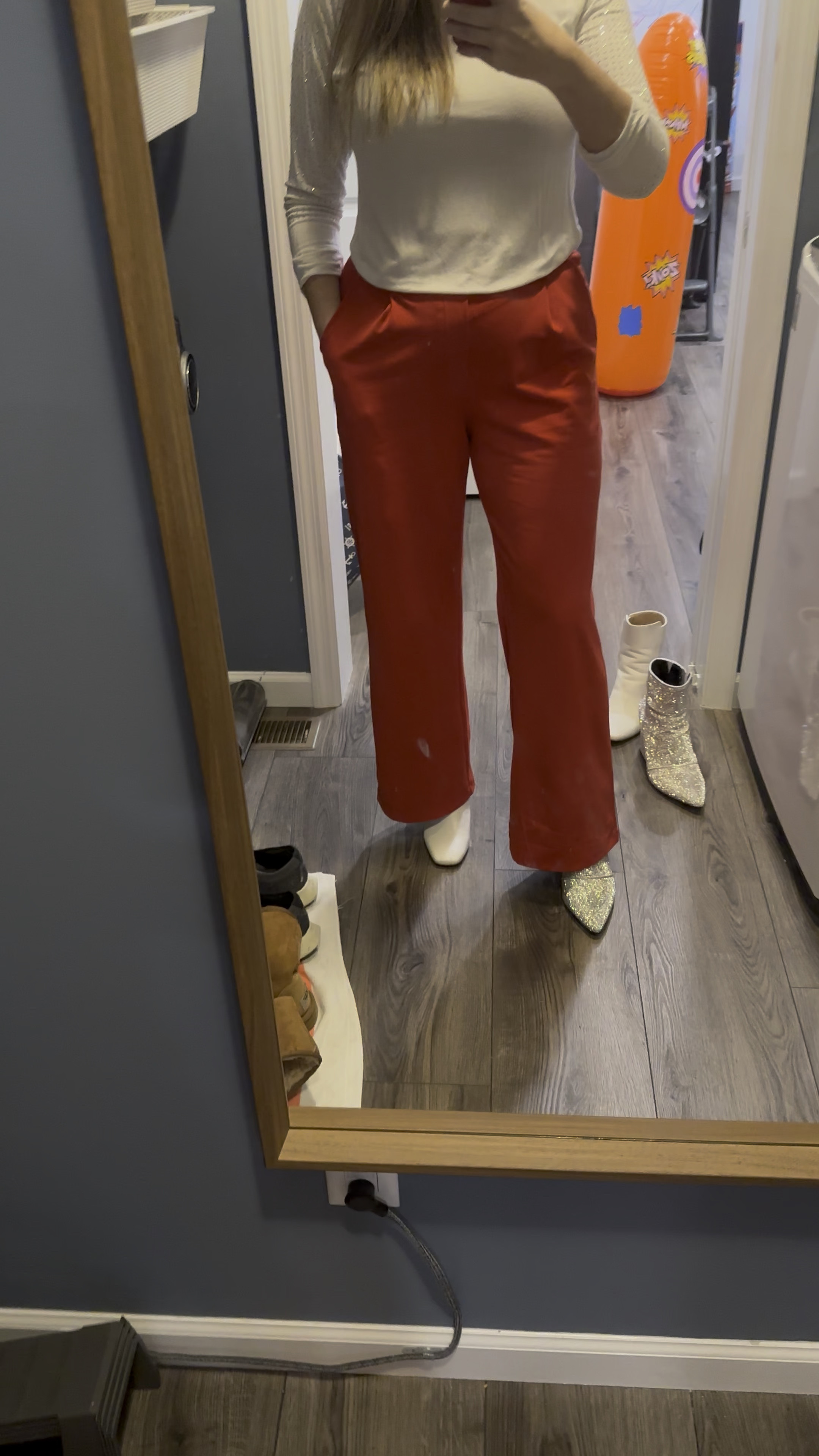 I am in a medium halara. I ended up going with the white shoes - thanks to my tt girls for help. 

#LTKMidsize #LTKFindsUnder50 #LTKShoeCrush