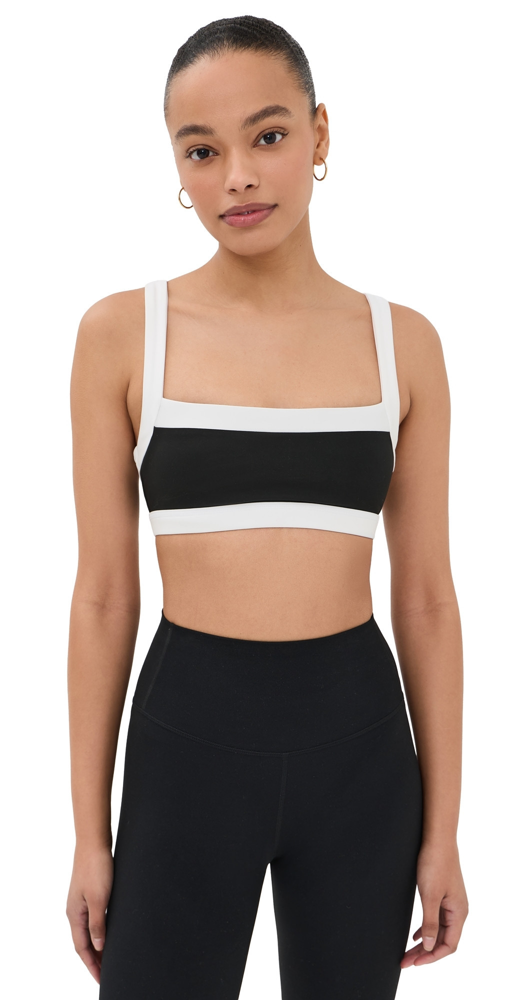 FORM Straight Neck Bra Black/White M | Shopbop