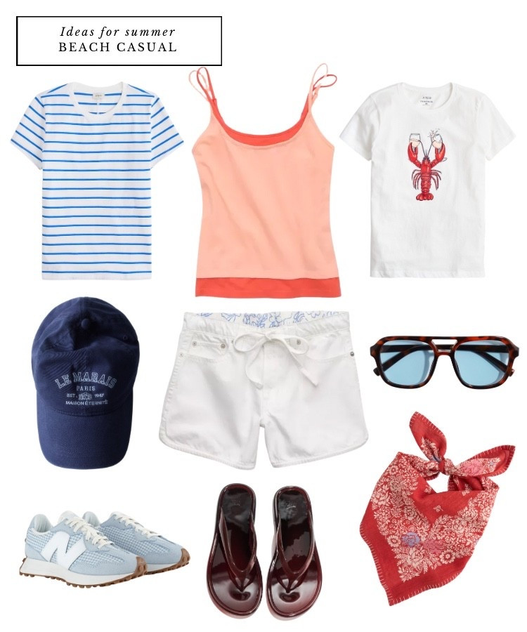 Summer beach outfit, casual summer shorts, t-shirt, sneakers, jelly flip flops, blue and white outfit, vacation outfits beach

#LTKsummer #LTKstyletip #LTKcanada