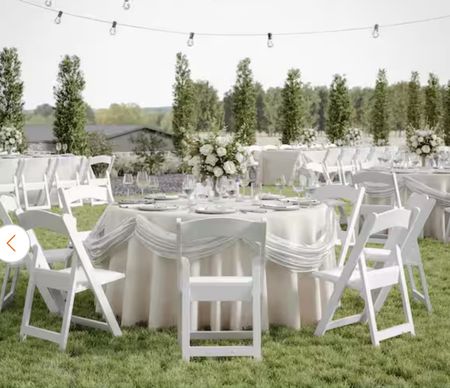 White Wedding Chair
Padded seat 

#wedding
#LTK 

#LTKSeasonal #LTKwedding #LTKfamily