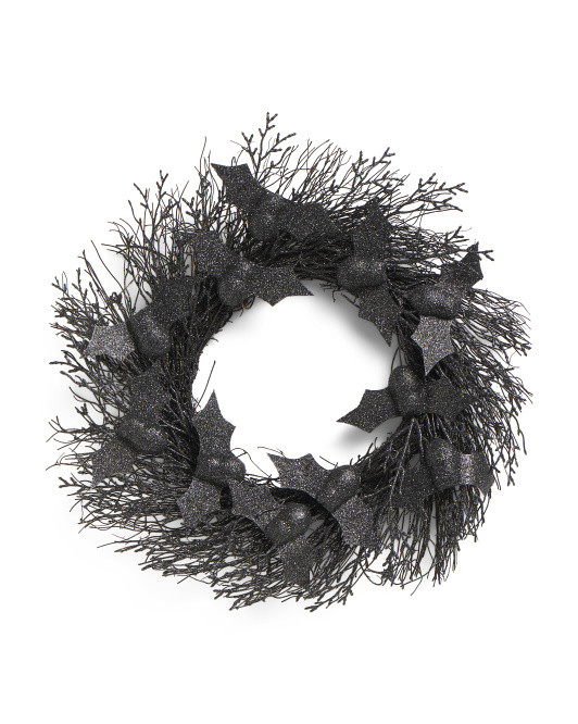 22in Spooky Wreath With Bats | TJ Maxx