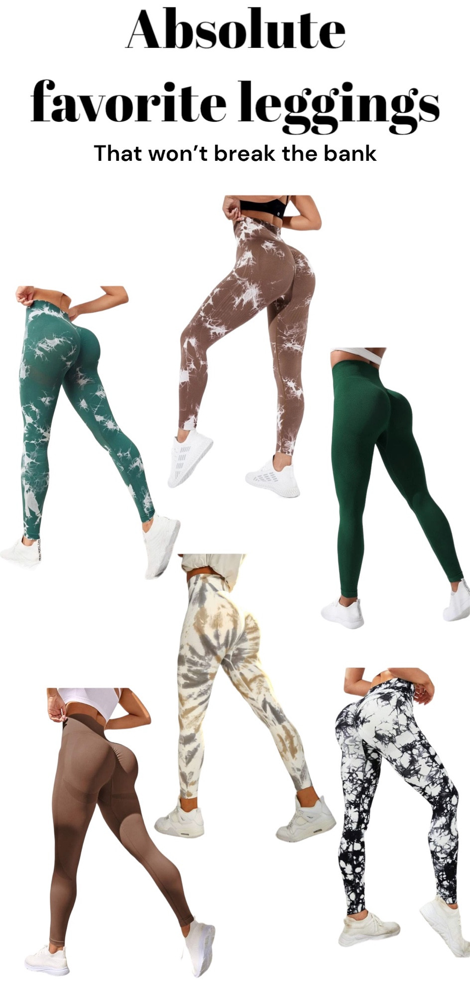 Only leggings I wear and I have tons of colors of each pair! SO AFORDABLE! #leggings #workoutbottoms 

#LTKfitness #LTKfindsunder100 #LTKfindsunder50