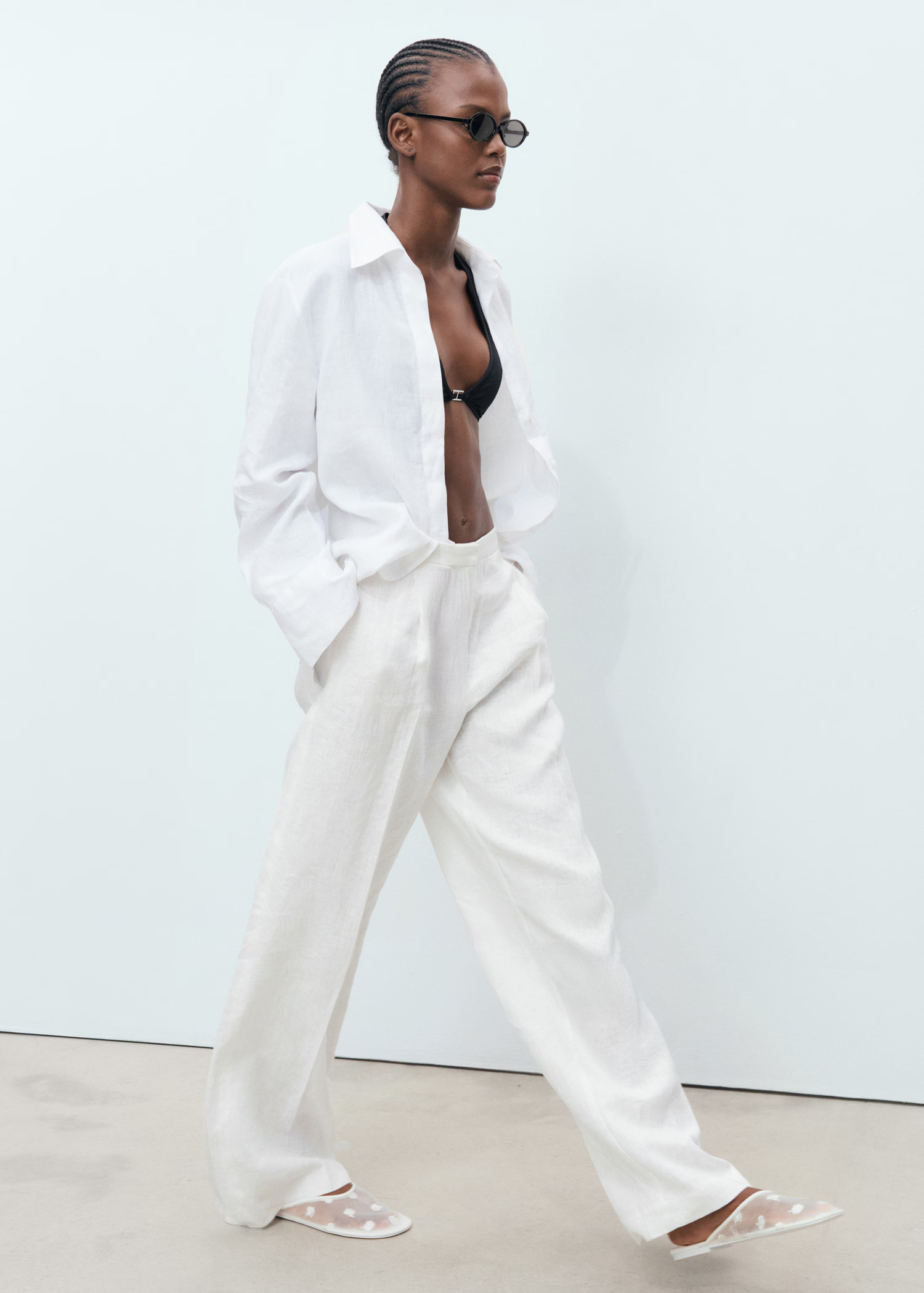 Embroidered mesh shoes - Women | MANGO USA | Mango (US/MX/AU)